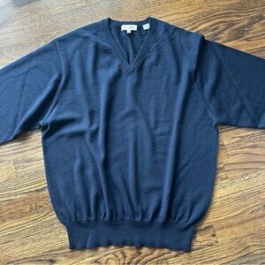 Peter Millar merino wool Dark navy blue V-Neck Sweater
